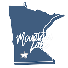 image of Minnesota with star over where Mountain Lake is located