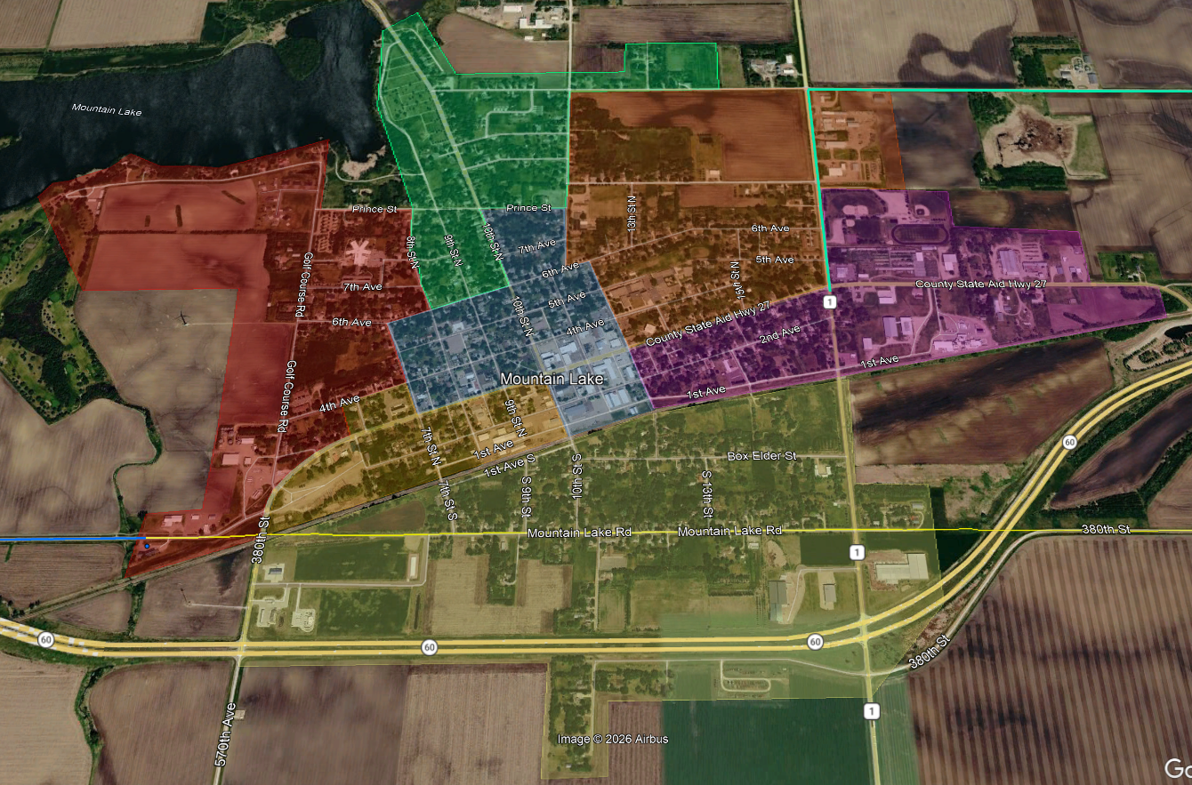 City of Mountain Lake Project Map