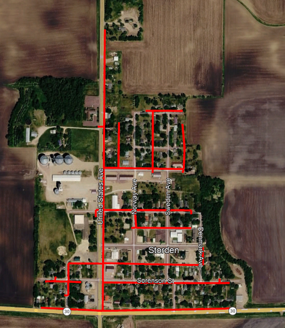 City of Storden fiber distribution